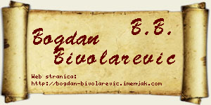 Bogdan Bivolarević vizit kartica